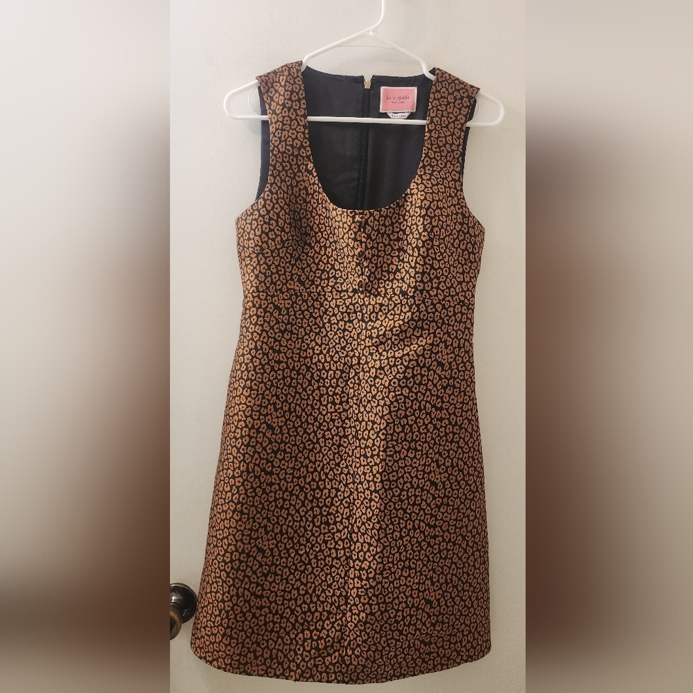 Kate Spade Elegant Leopard Print Dress, Size 4